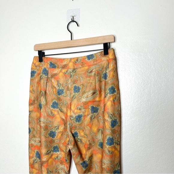 NWT CIDER Antique Painting Retro Flared Trousers Pull On Pants Medium M - Picture 5 of 8